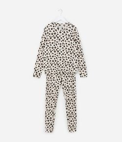 Pijama Infantil com Toque Suave e Estampa Oncinha - Tam 2 a 14 Anos