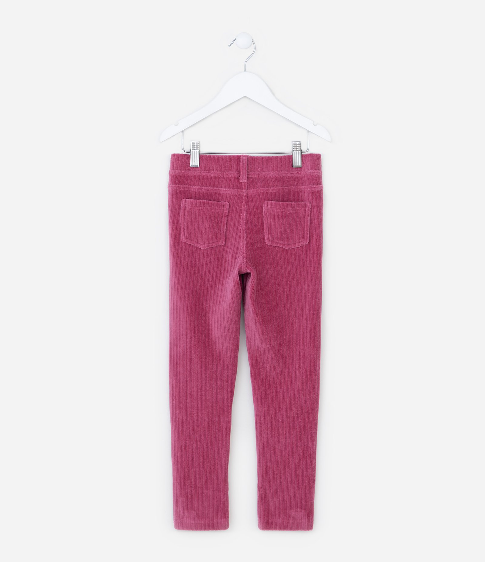Calça Legging Infantil em Veludo Cotelê - Tam 1 a 5 Anos Rosa 2