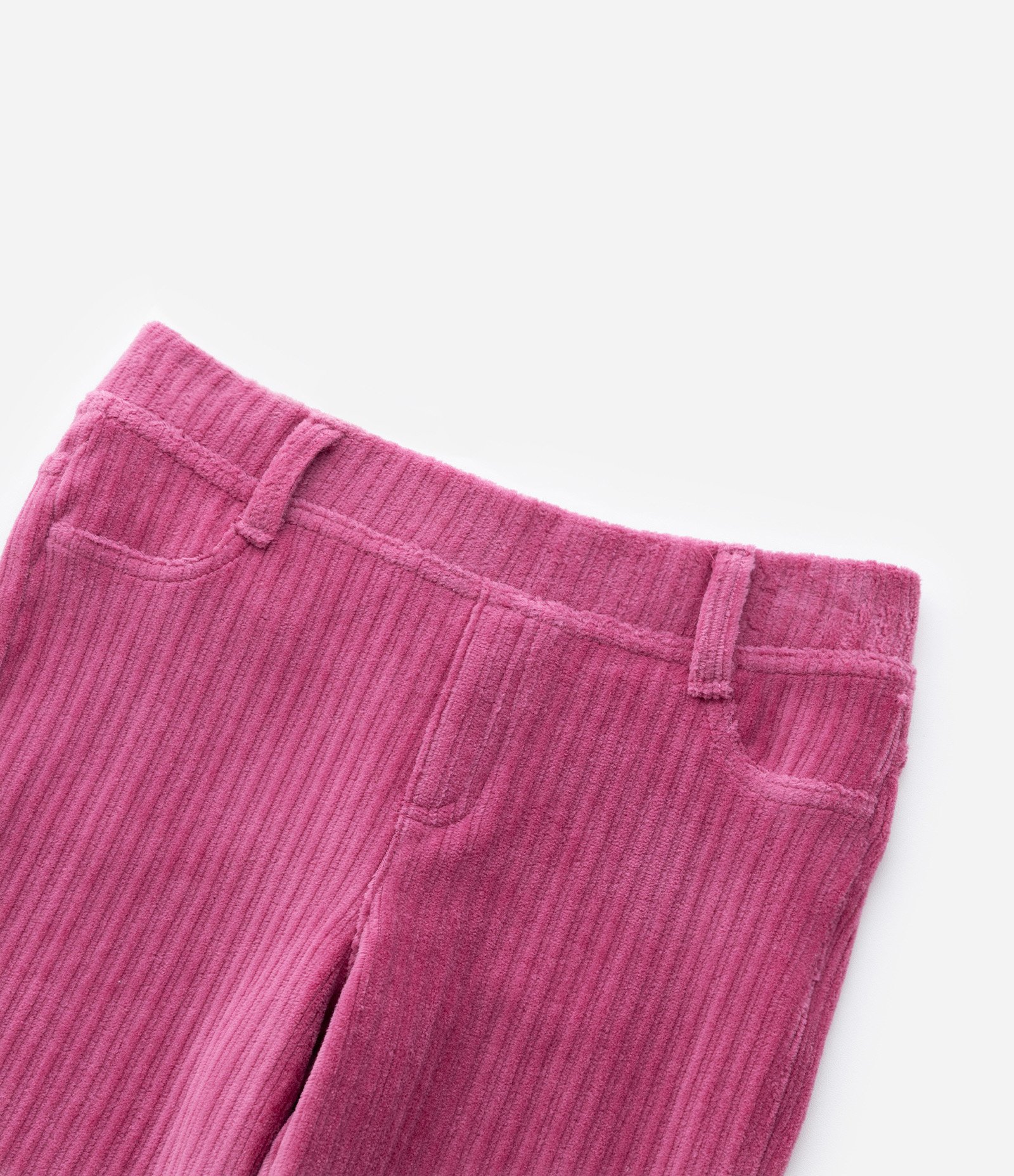 Calça Legging Infantil em Veludo Cotelê - Tam 1 a 5 Anos Rosa 4
