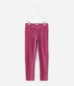 Calça Legging Infantil em Veludo Cotelê - Tam 1 a 5 Anos