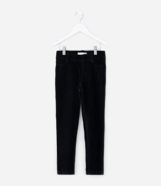 Calça Legging Infantil em Veludo Cotelê - Tam 1 a 5 Anos Preto - Lojas Renner Calça Legging Infantil em Veludo Cotelê - Tam 1 a 5 Anos Preto - Lojas Renner