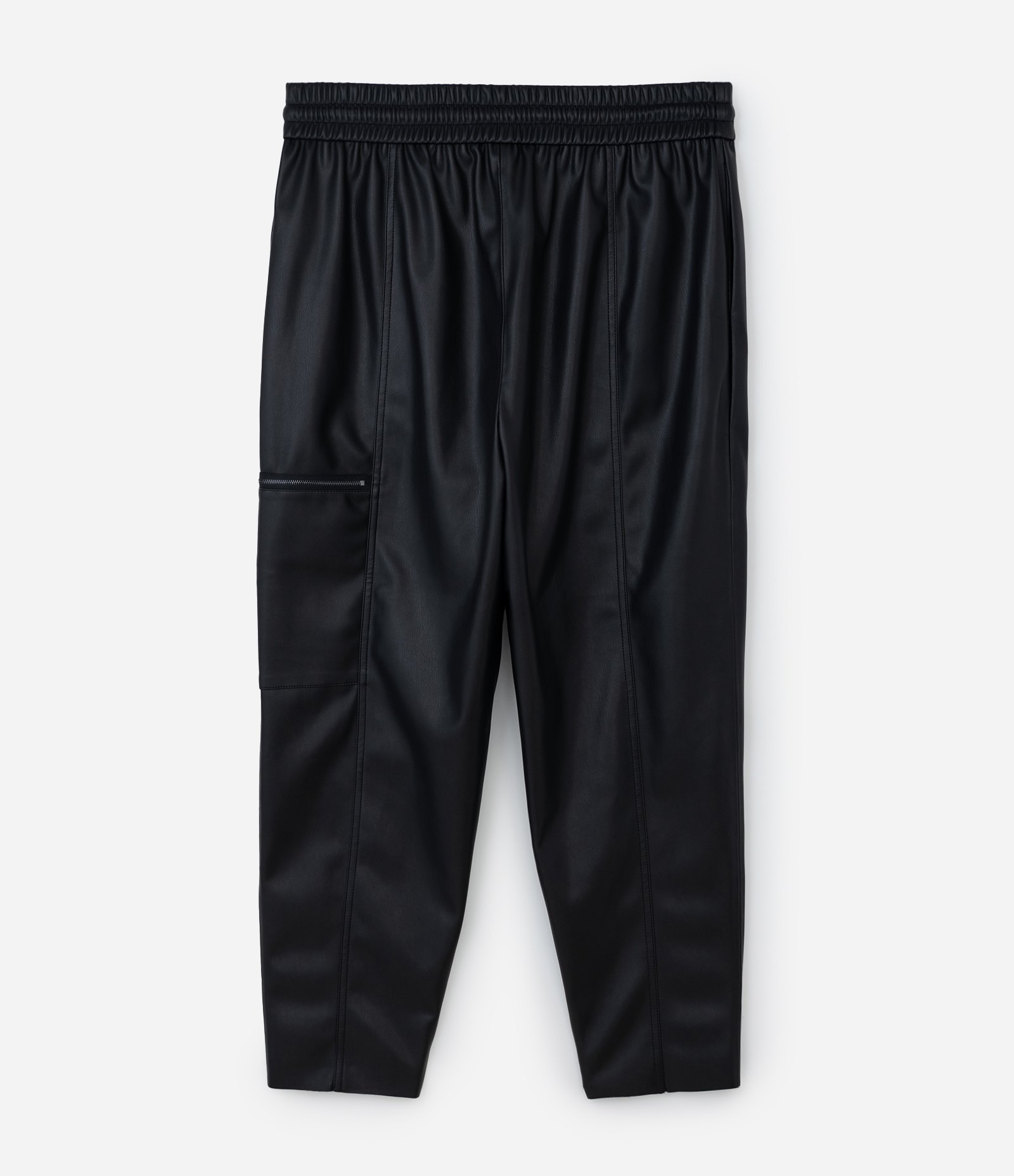 Calça Cenoura em Material Sintético Curve & Plus Size Preto 6