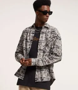 Camisa Comfort em Flanela com Estampa Xadrez com Bolso