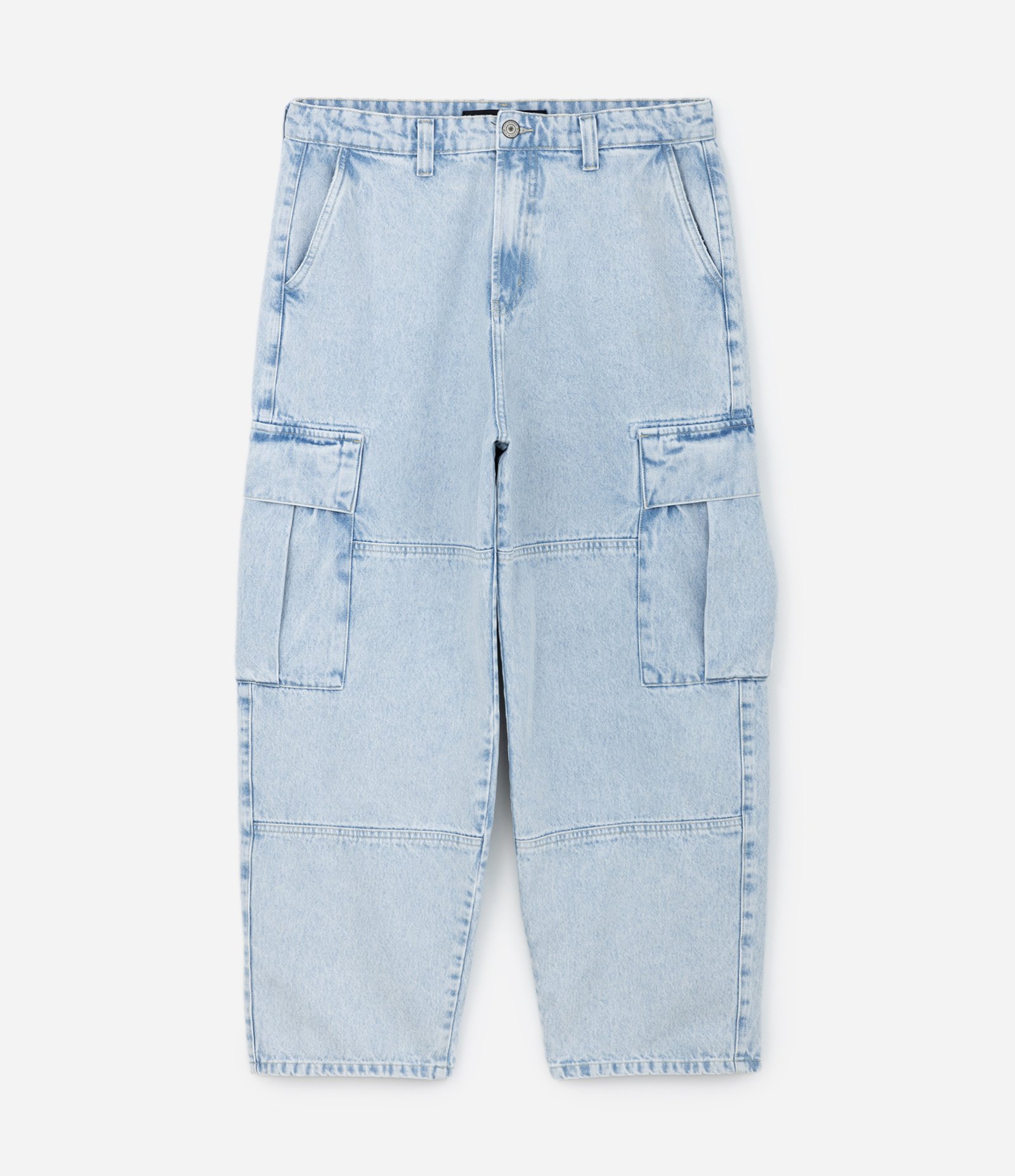 Calça Skater em Jeans com Bolsos Cargo 4