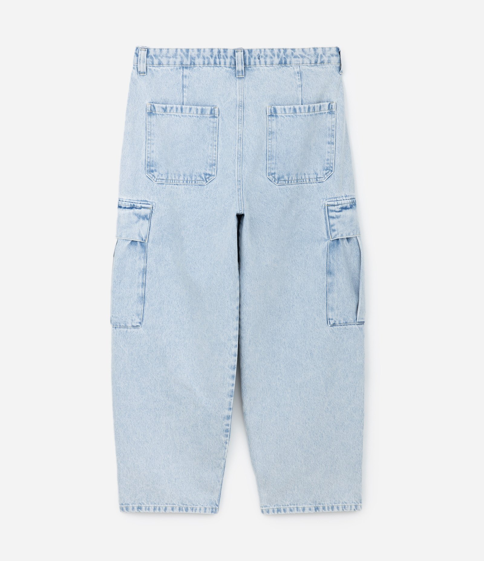 Calça Skater em Jeans com Bolsos Cargo 5