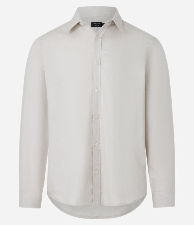 Camisa em Tricoline com Botões Frontais