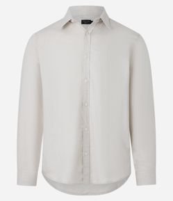 Camisa em Algodão com Botões Frontais e Efeito Mescla