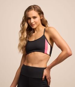 Top Esportivo Sem Bojo en Poliamida com Recortes