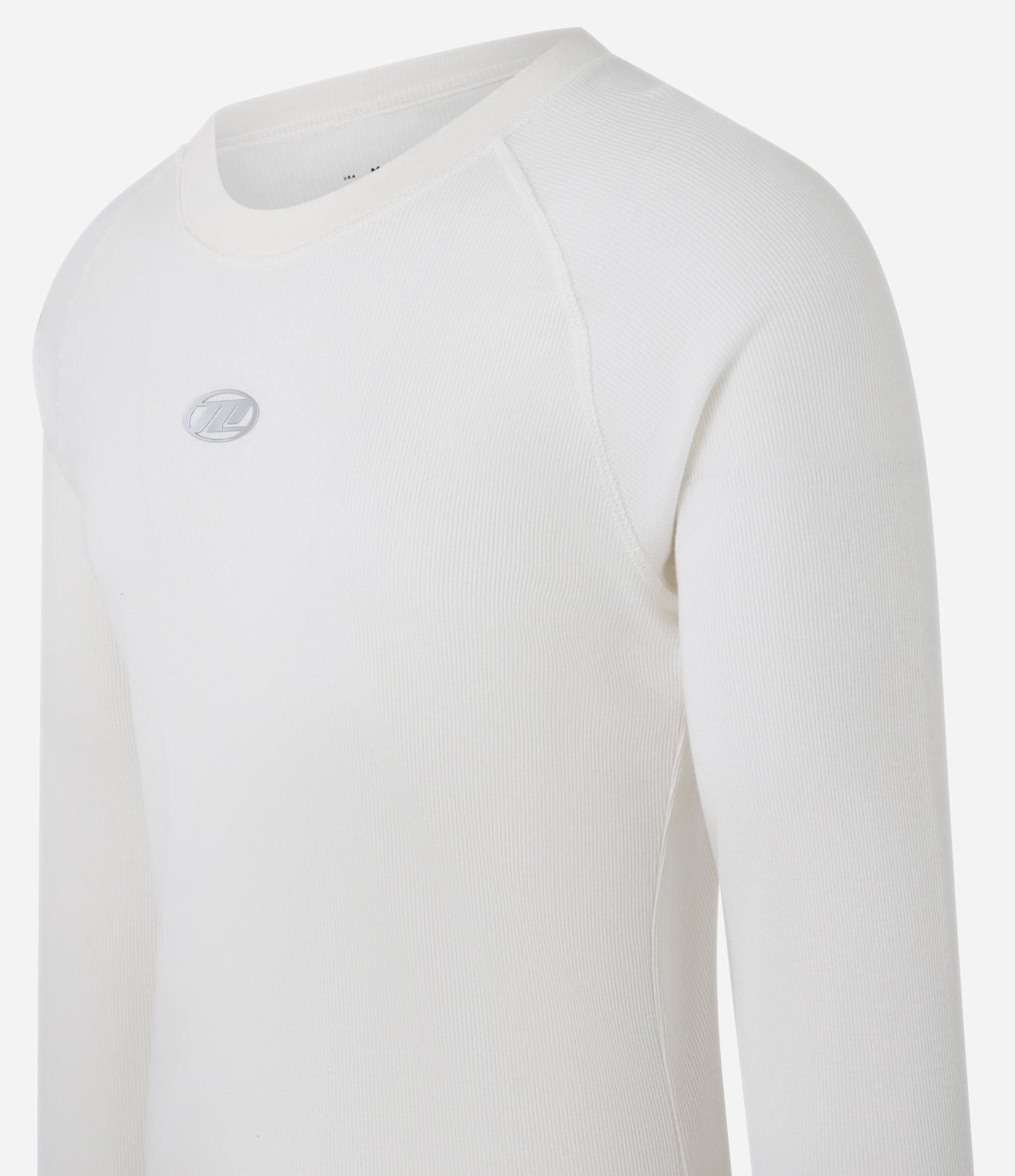 Camiseta Muscle em Ribana com Patch Branco 5