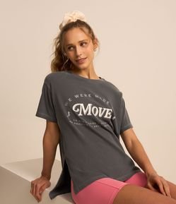 Camiseta Esportivas em Algodão com Estampa Move