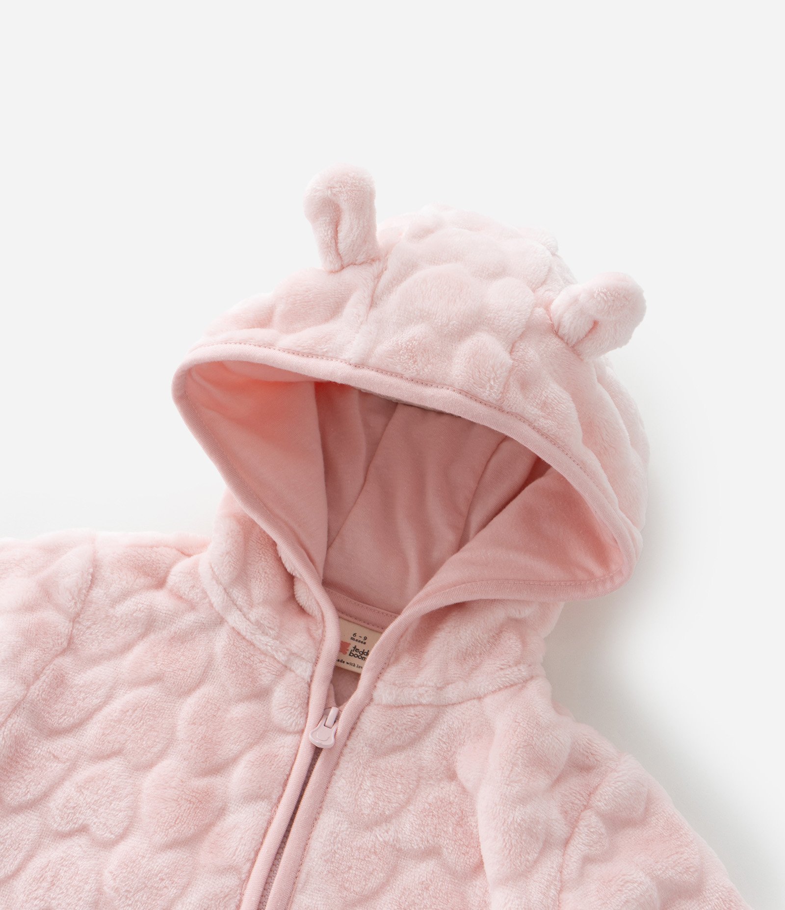 Conjunto Infantil em Fleece Texturizado - Tam 0 a 18 meses Rosa 11