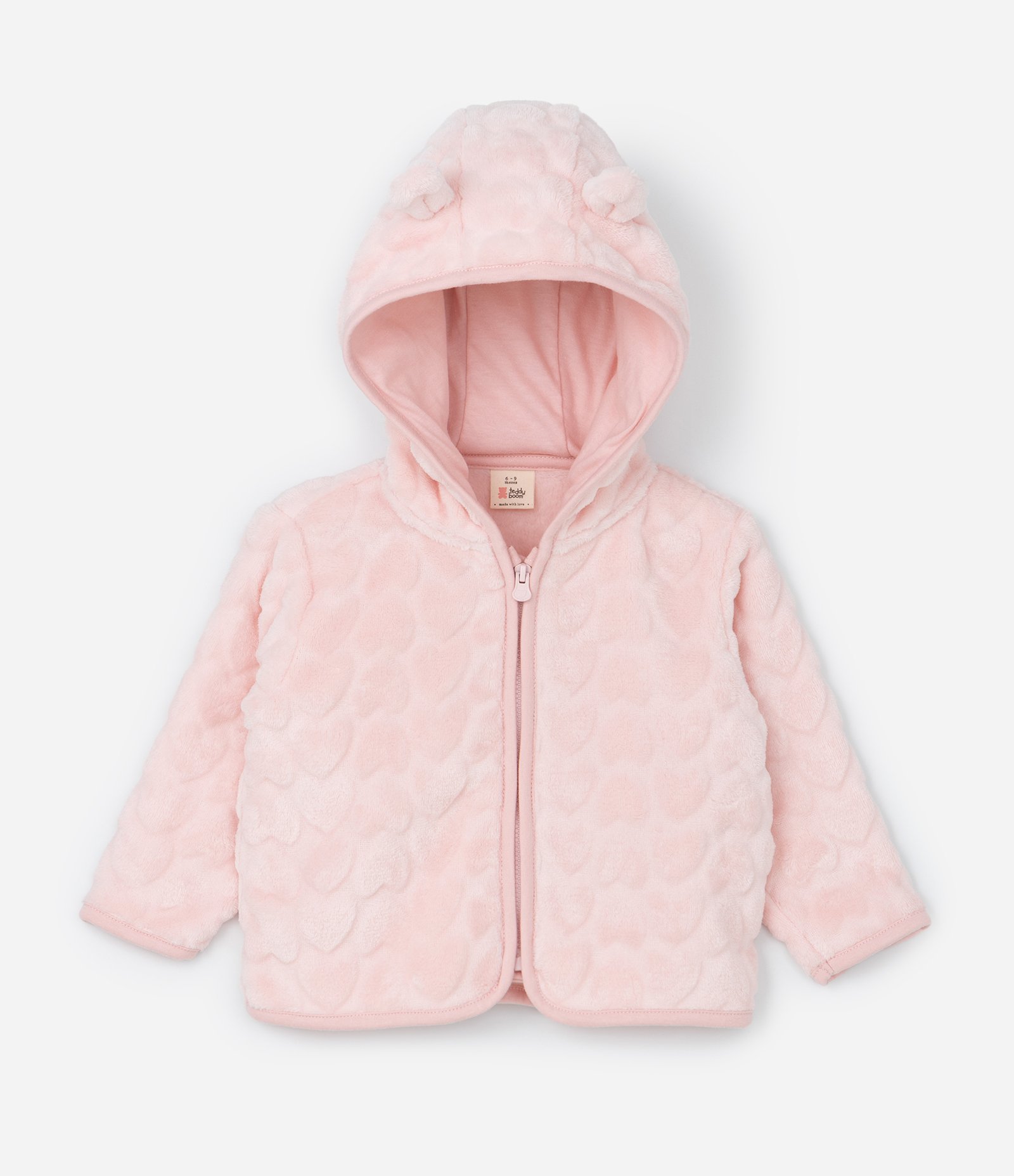 Conjunto Infantil em Fleece Texturizado - Tam 0 a 18 meses Rosa 2
