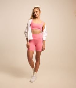 Bermuda Esportiva com Pesponto Duplo na Lateral