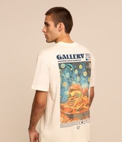 Camiseta Relaxed em Algodão com Estampa Galeria de Arte