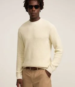 Suéter em Algodão com Textura Vertical