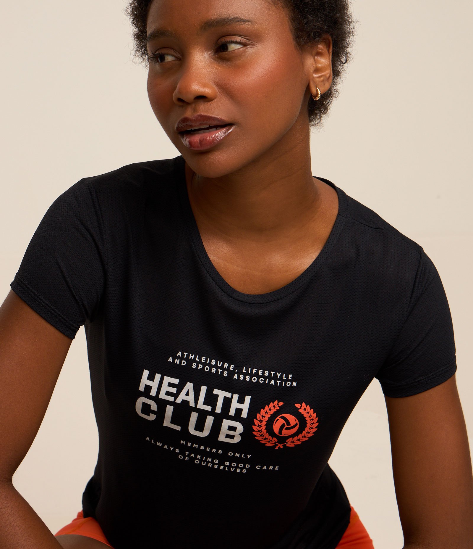 Camiseta Esportiva com Estampa Frontal Health Club Preto 3