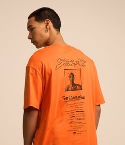 Camiseta Relaxed em Algodão com Estampa Sabotage