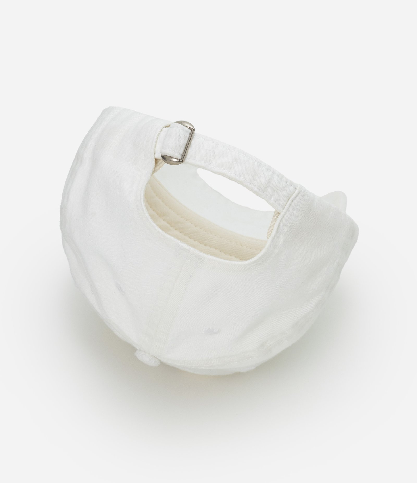 Boné Aba Curva em Sarja com Bordado Alma Solar Off White 3