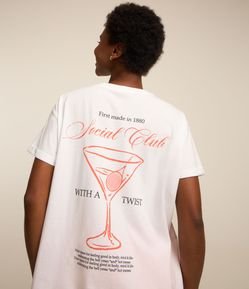 Camiseta Esportiva em Algodão com Estampa Drink Social Club