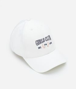 Boné Aba Curva em Sarja com Bordado Girls Club