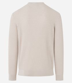 Suéter Slim em Algodão com Textura Ondulada