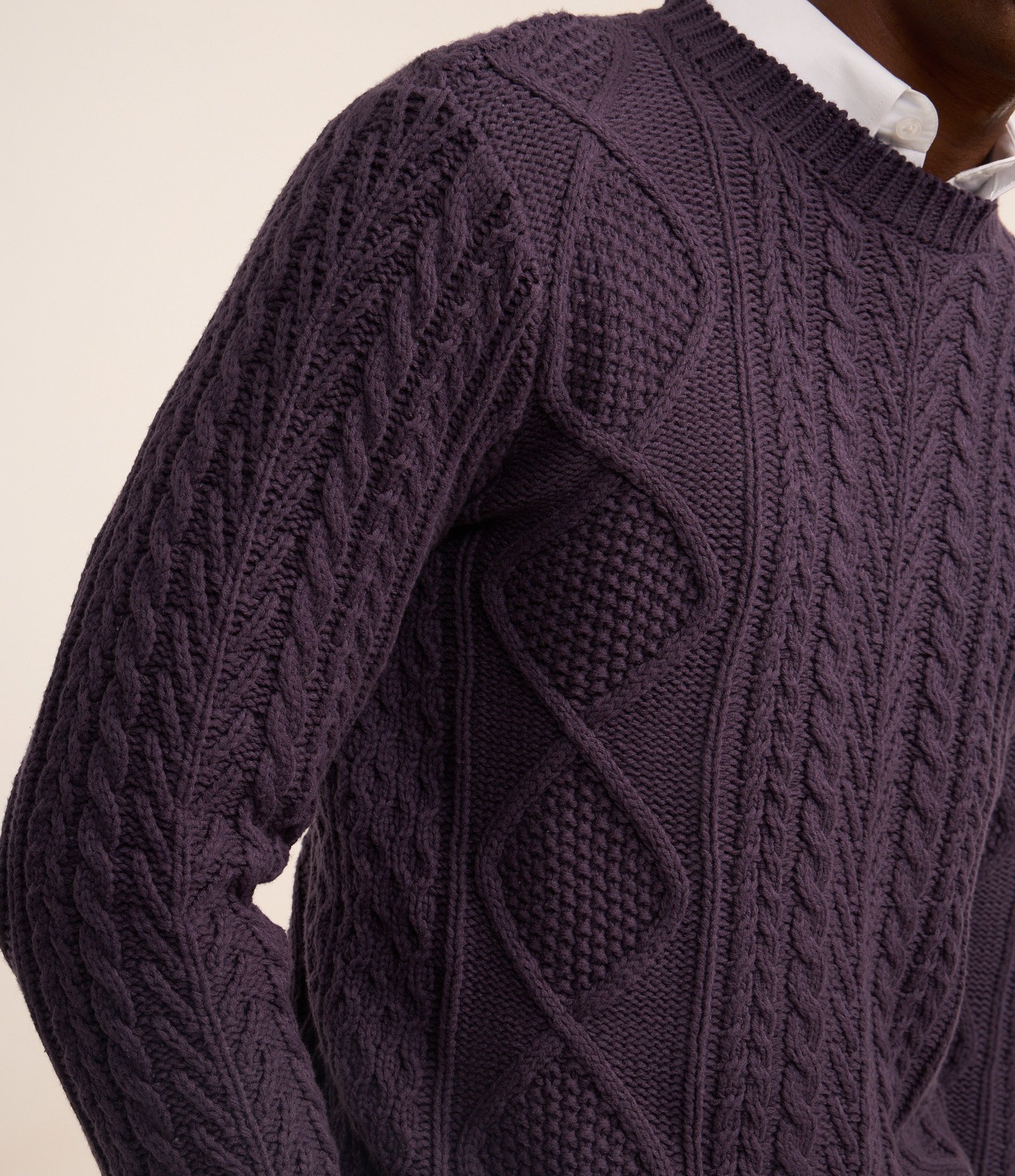 Suéter em Algodão e Textura Roxo 3