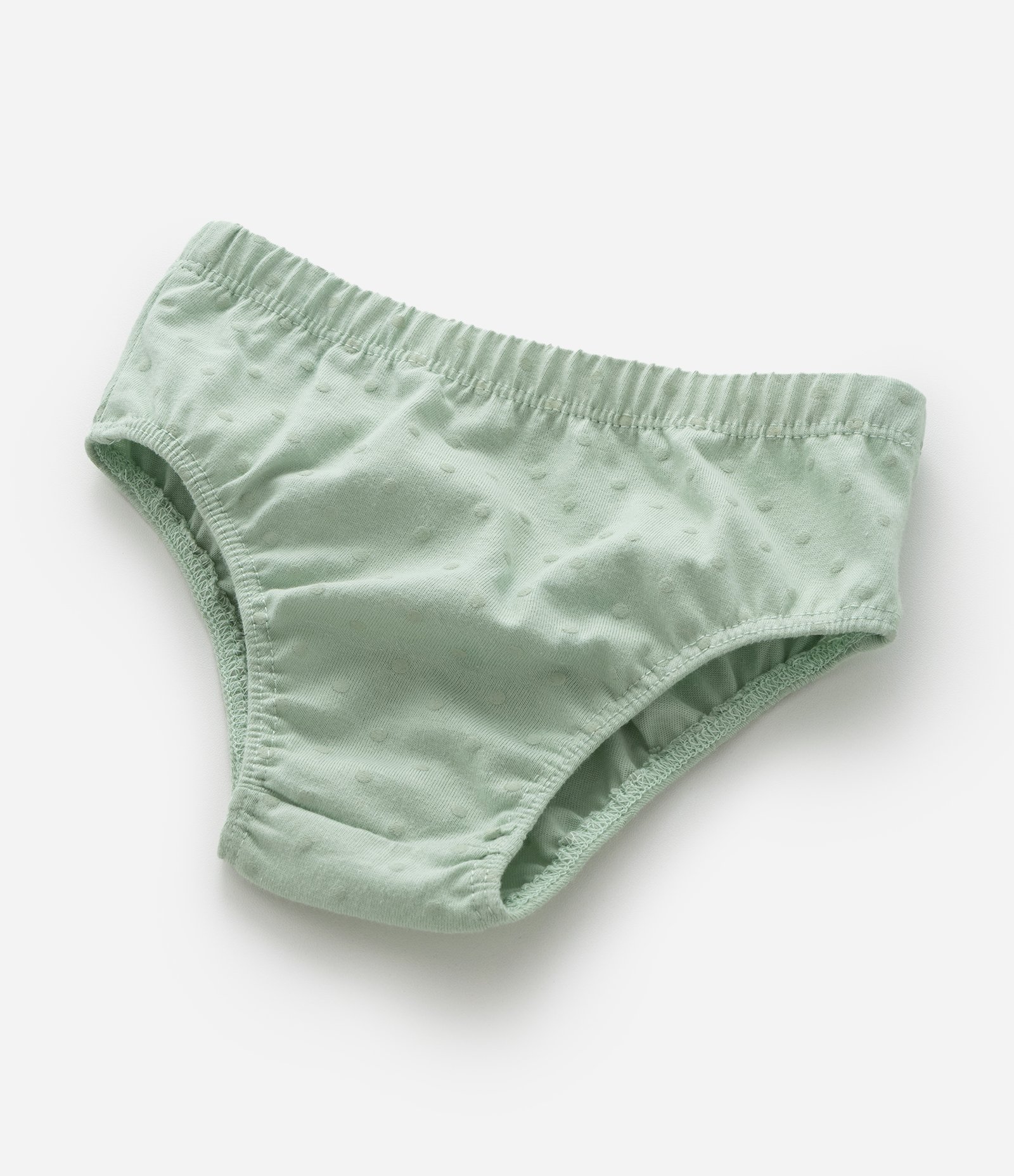 Vestido Infantil com Babados e Textura - Tam 0 a 18 meses Verde 7