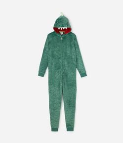 Pijama Jumper Infantil com Bordado de Dino - Tam 2 a 14 Anos