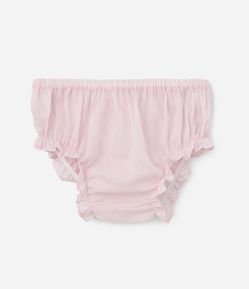 Vestido Infantil Estampado de Tulipas com Calcinha - Tam 3 a 18 meses