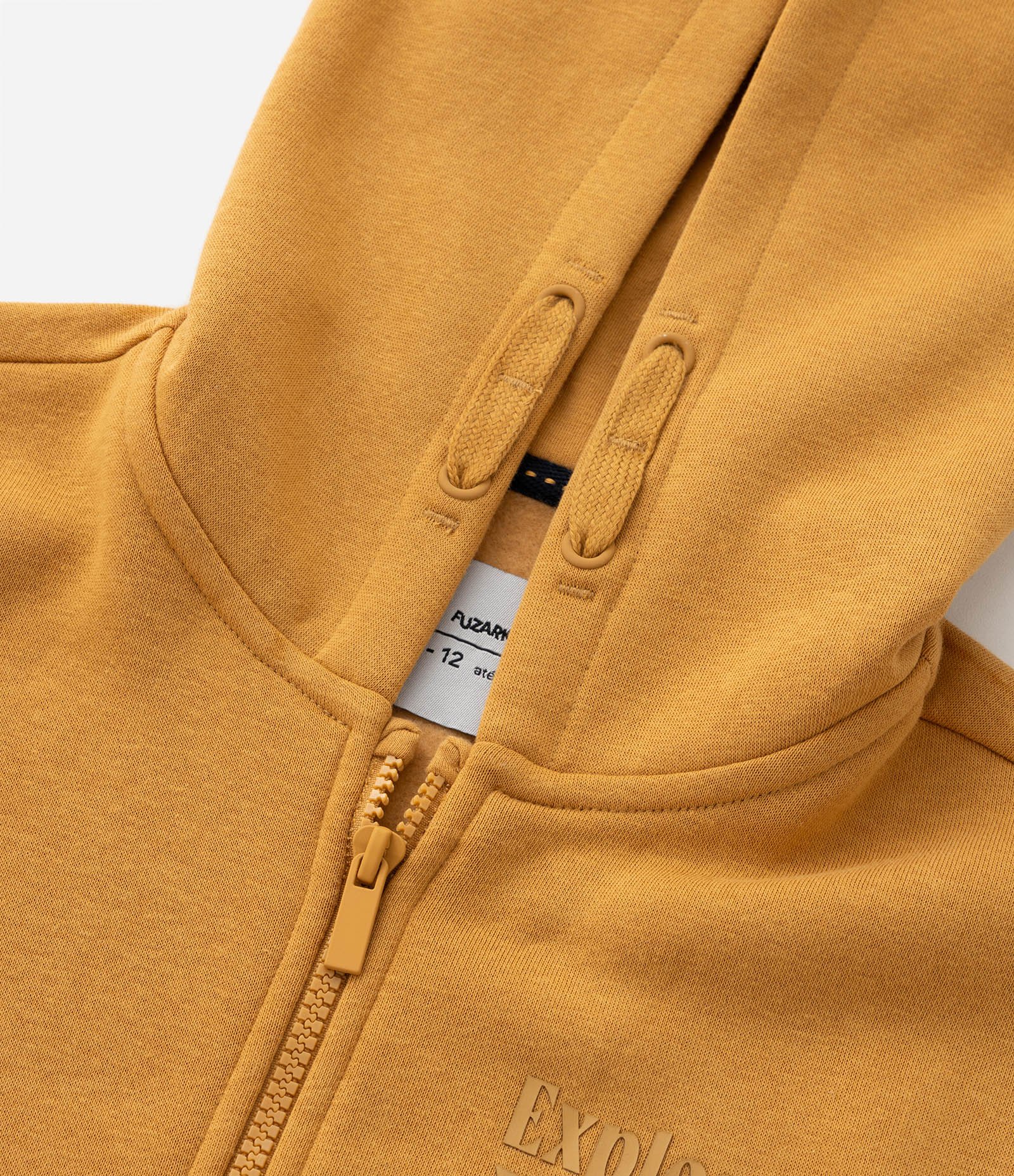 Casaco Infantil com Capuz e Bolsos - Tam 5 a 14 Anos Amarelo 5