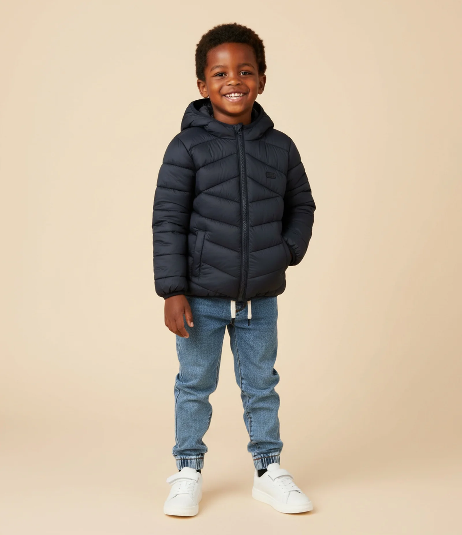 Jaqueta Básica Infantil em Microfibra - Tam 1 a 5 Anos Preto 1