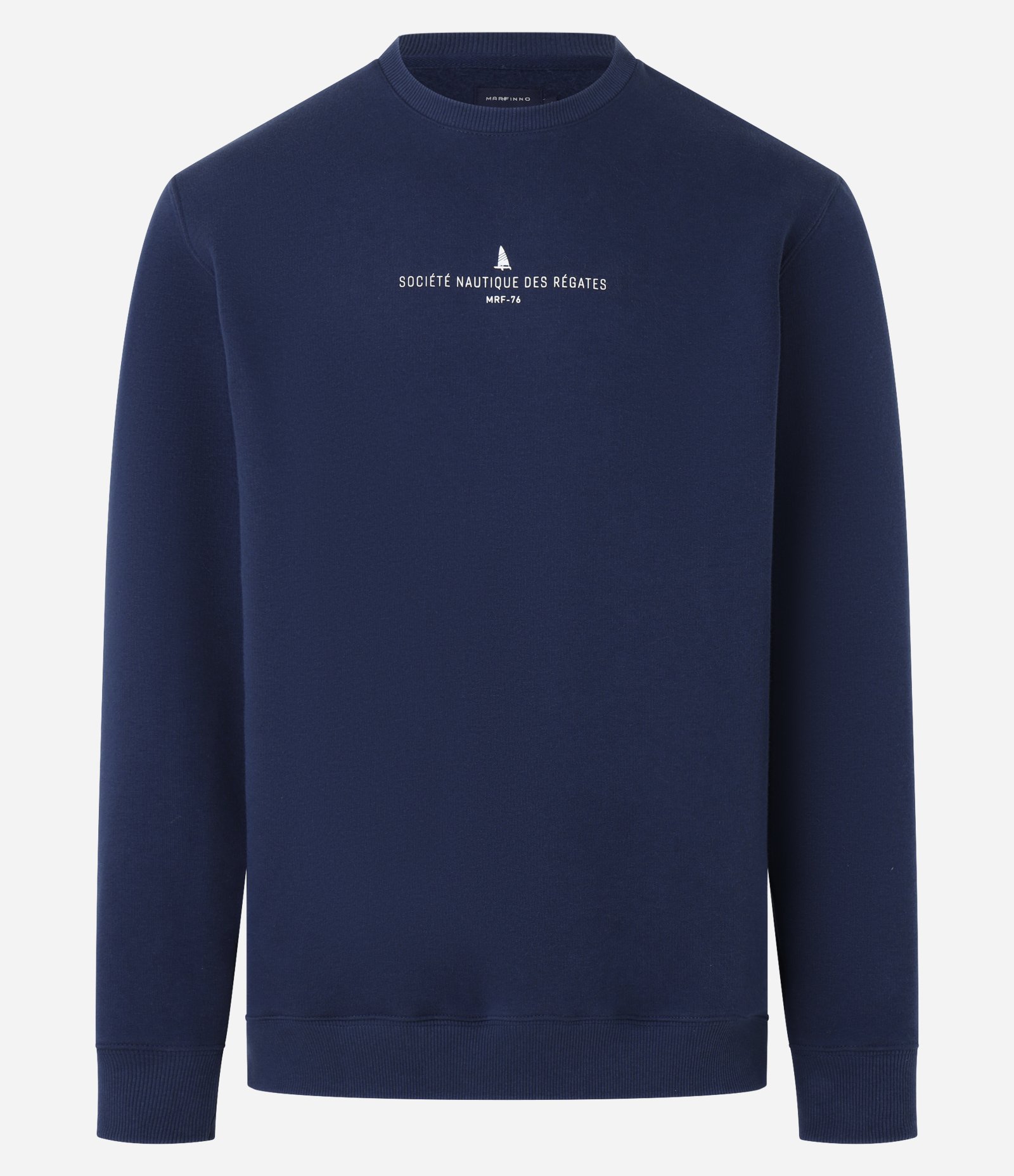 Blusão em Algodão com Estampa Lettering Bordada Azul Marinho 1