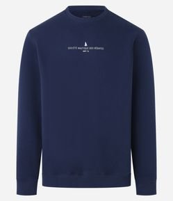 Blusão em Algodão com Estampa Lettering Bordada