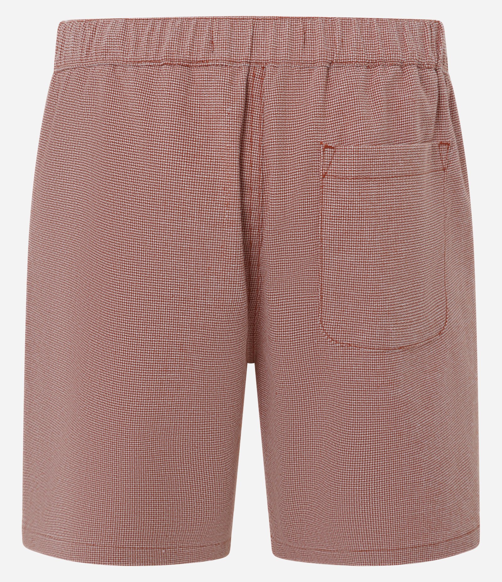 Bermuda Reta em Algodão com Textura Vermelha/Branco 6