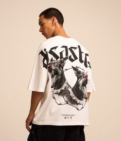 Camiseta Overboxy em Malhão com Estampa Dogs Disaster