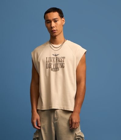 Regata Boxy em Algodão com Estampa Live Fast Die Young é boa?