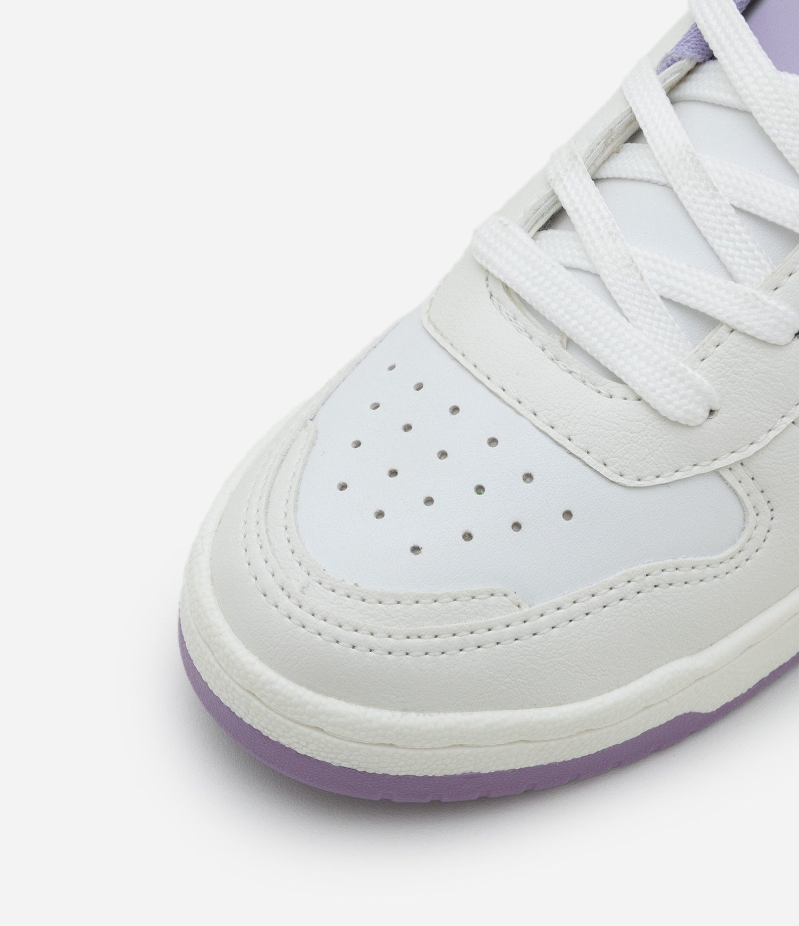 Tênis Infantil Casual com Recortes - Tam 28 ao 36 Branco/Lilás 4