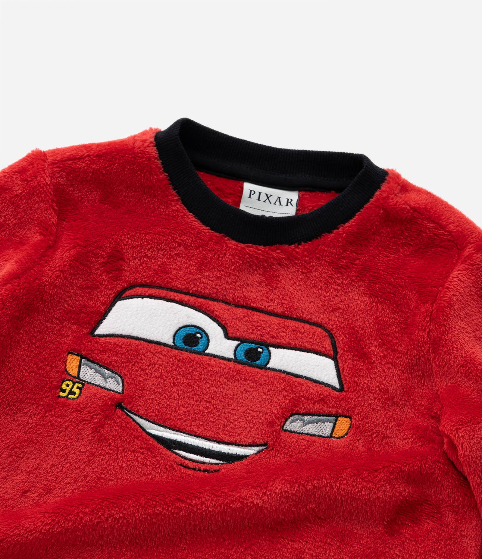 Pijama Infantil em Fleece com Bordado Relâmpago Mcqueen - Tam 2 a 6 Anos Vermelho/Preto 5