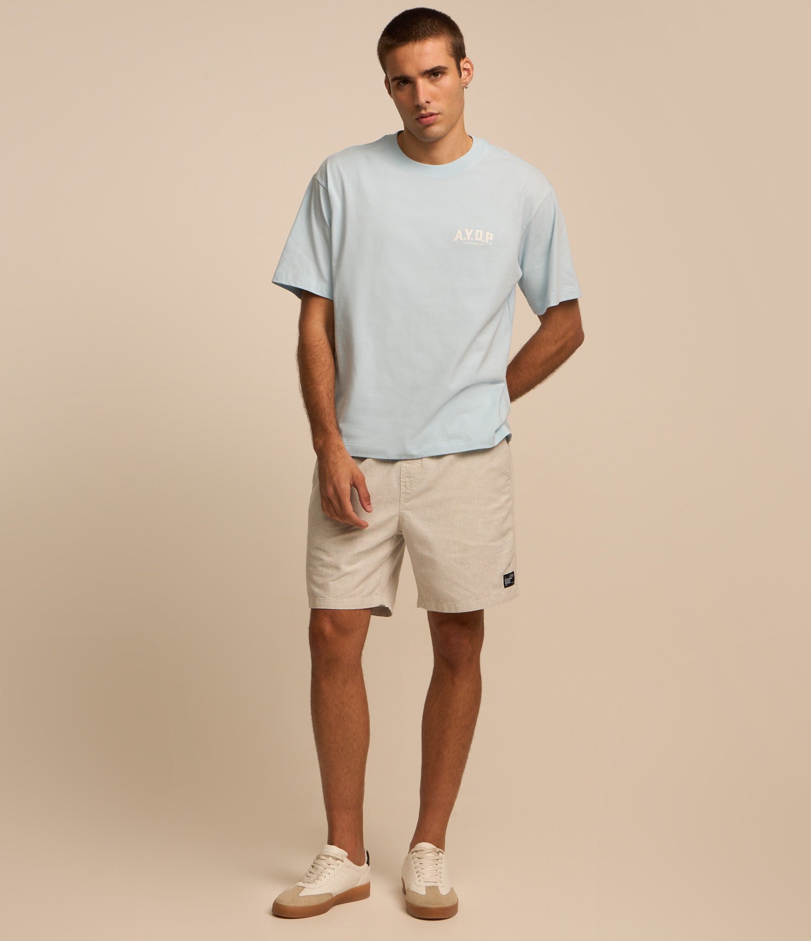 Camiseta Boxy em Algodão com Estampa Lettering Azul 2