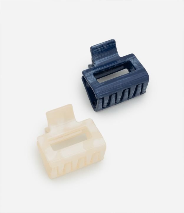 Kit 02 Piranhas de Cabelo de Plástico Quadradas Mini