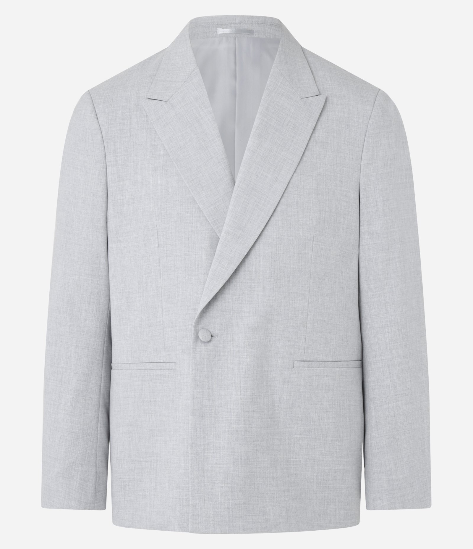 Blazer Boxy em Alfaiataria com Botão Único Cinza 7