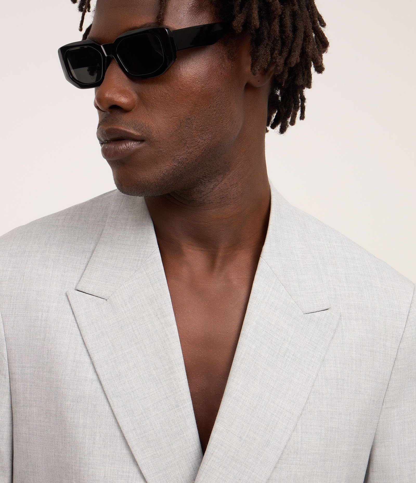 Blazer Boxy em Alfaiataria com Botão Único Cinza 6