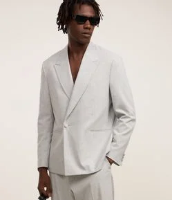 Blazer Boxy em Alfaiataria com Botão Único