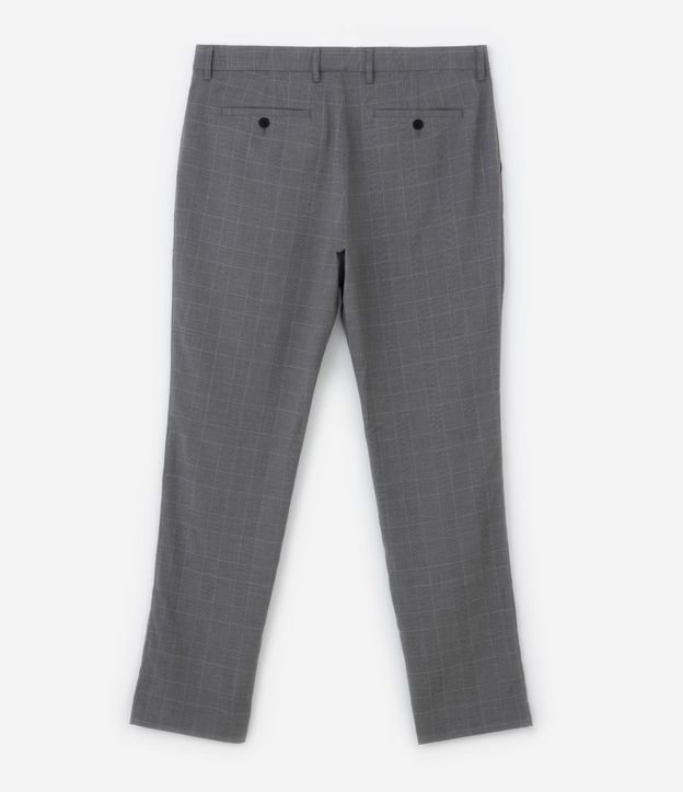 Calça Slim em Alfaiataria com Xadrez Fio Tinto