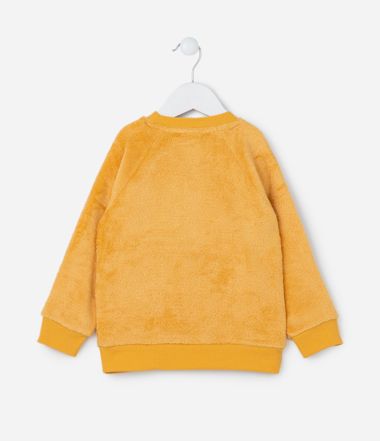 Pijama Infantil em Fleece com Bordado Simba - Tam  1 a 4 Anos Amarelo/Marrom 3