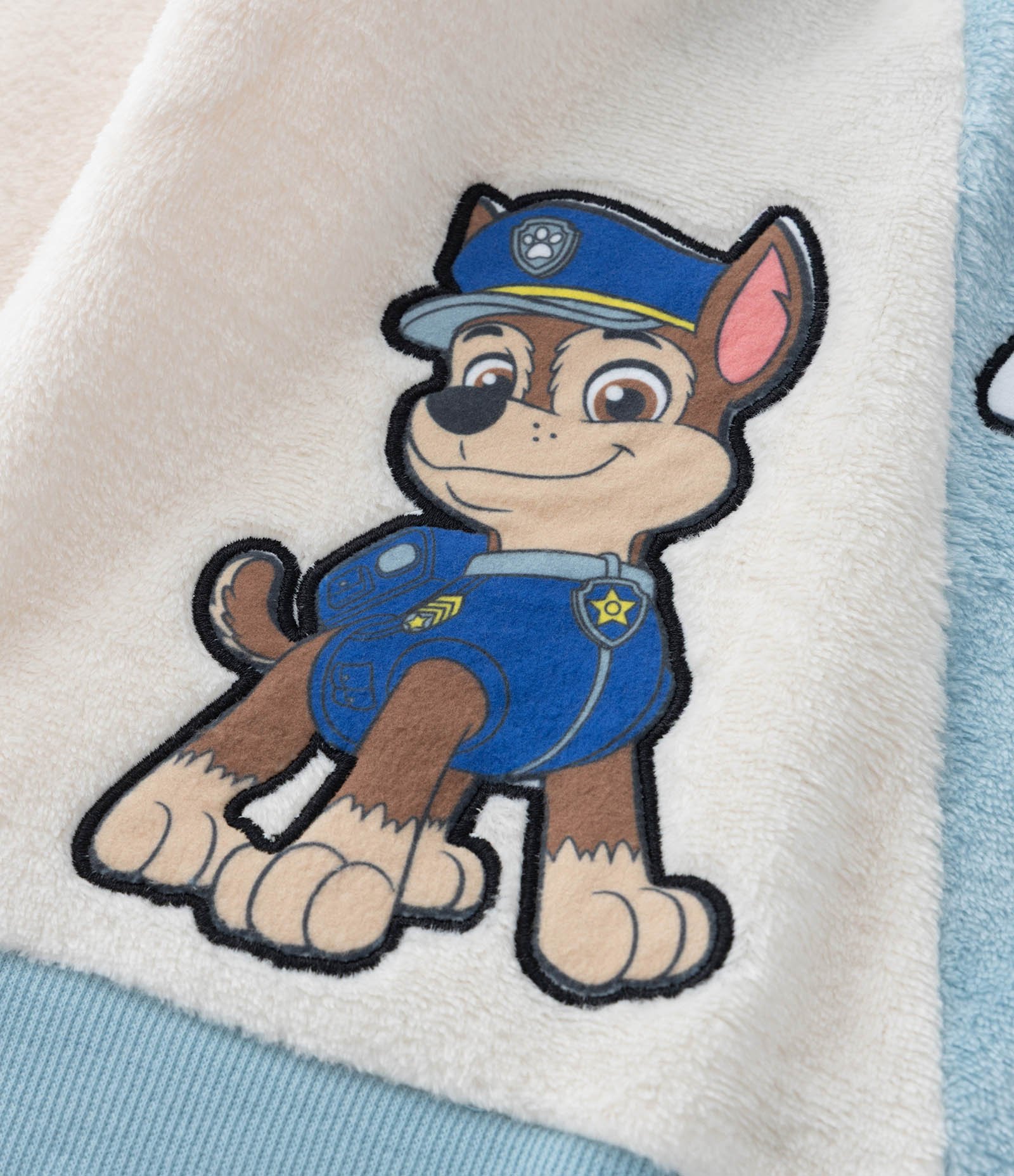 Pijama Infantil em Fleece com Bordado Patrulha Canina - Tam 1 a 4 Anos Bege/Azul 5