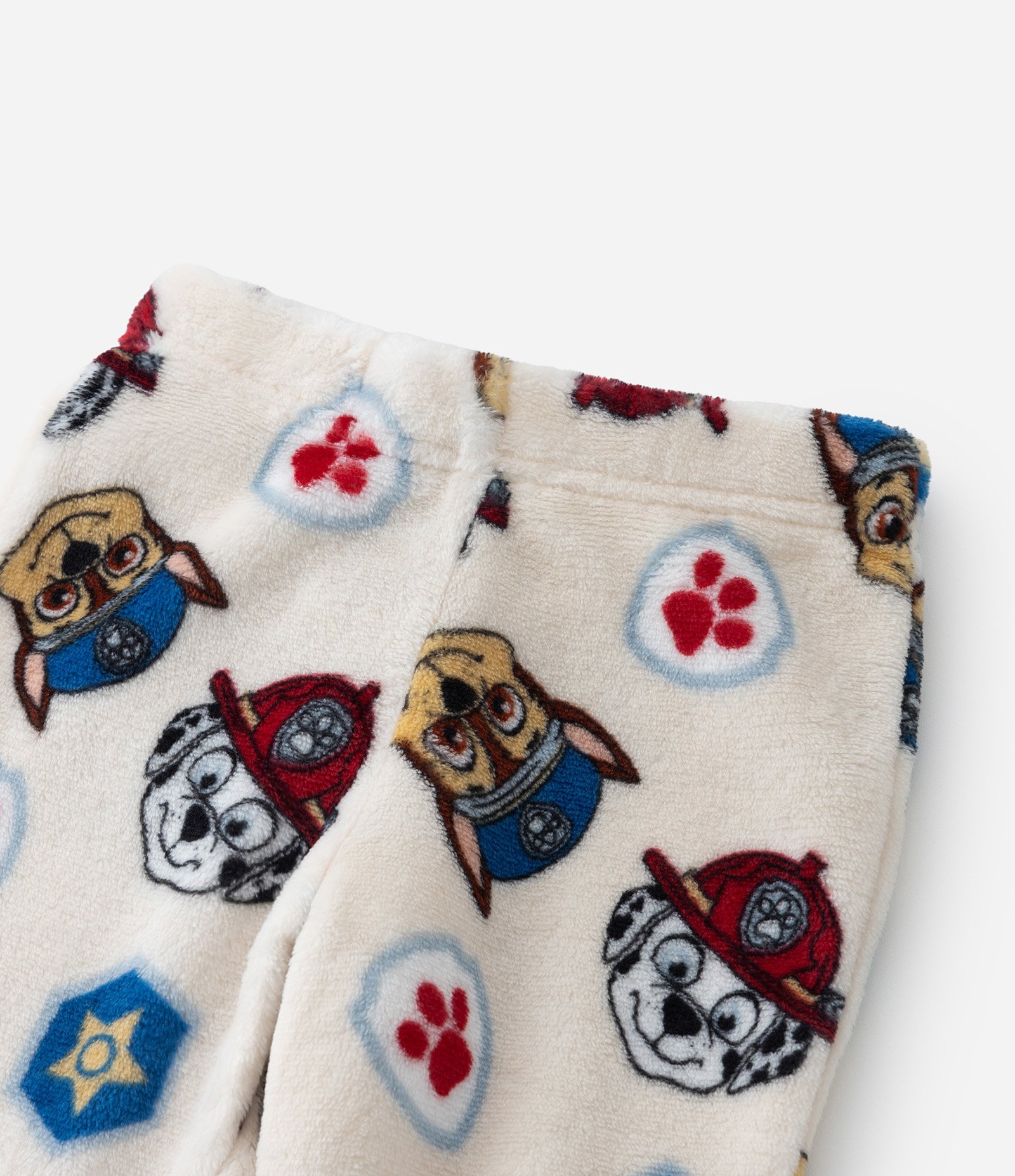 Pijama Infantil em Fleece com Bordado Patrulha Canina - Tam 1 a 4 Anos Bege/Azul 7