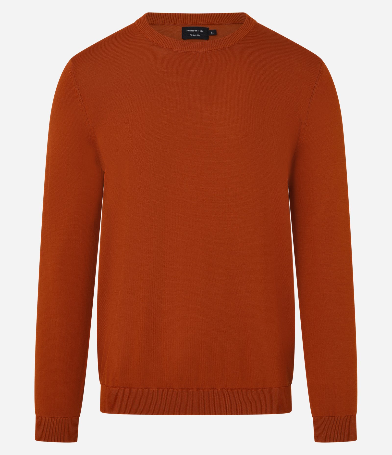 Suéter Básico em Viscose com Gola Redonda Laranja 5