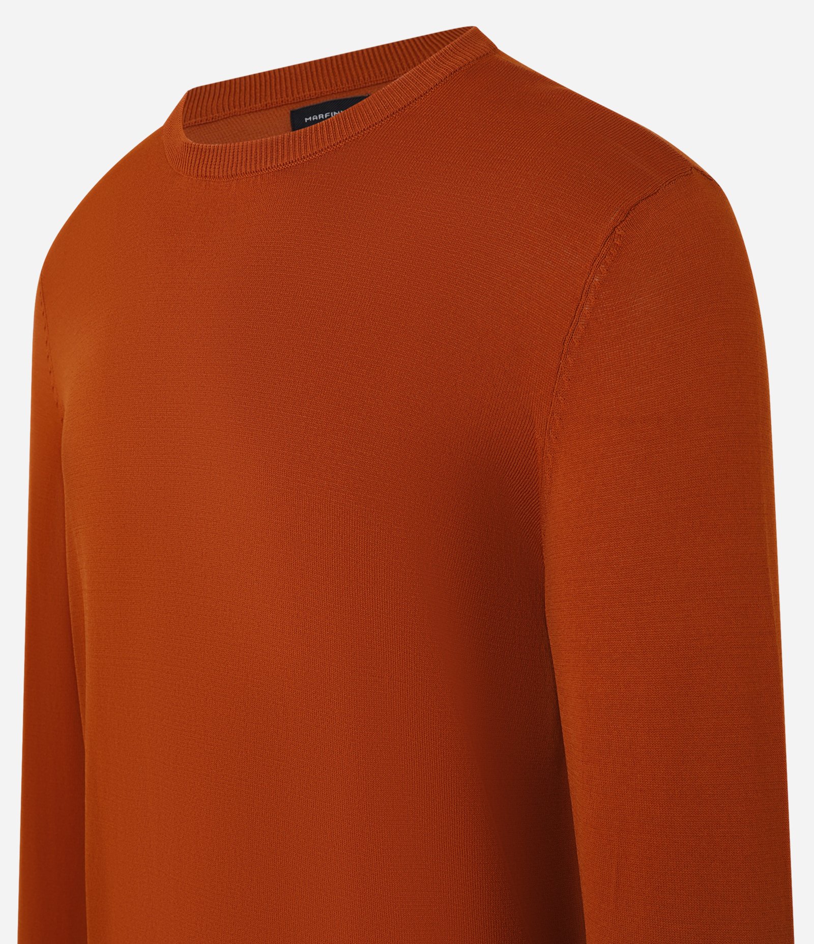 Suéter Básico em Viscose com Gola Redonda Laranja 6