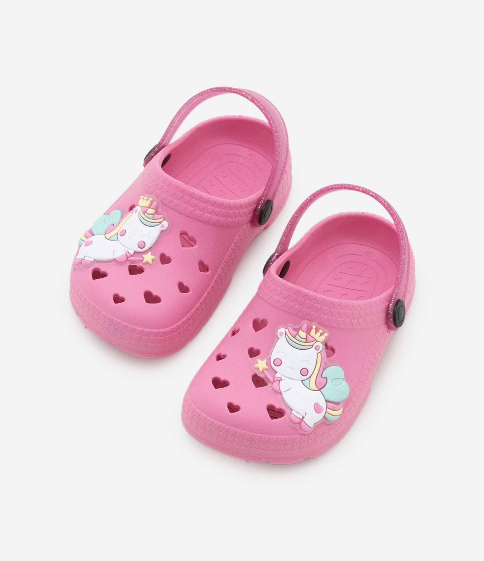 Sandália Babuche Infantil com Patch de Unicórnio - Tam 19 ao 26 Rosa 4